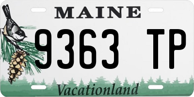 ME license plate 9363TP