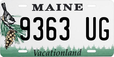 ME license plate 9363UG
