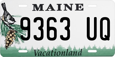 ME license plate 9363UQ