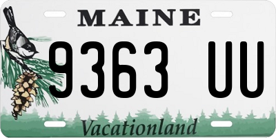 ME license plate 9363UU