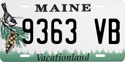 ME license plate 9363VB