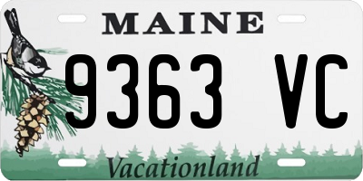 ME license plate 9363VC