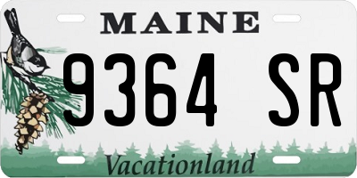 ME license plate 9364SR