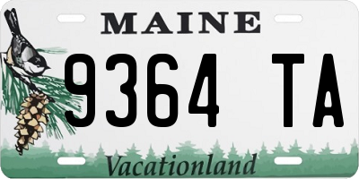 ME license plate 9364TA