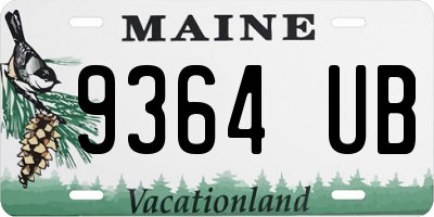 ME license plate 9364UB