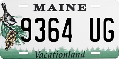 ME license plate 9364UG