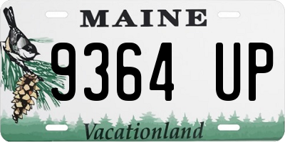 ME license plate 9364UP