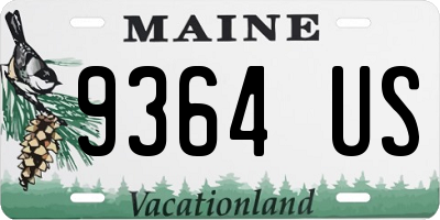 ME license plate 9364US