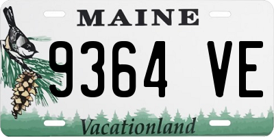 ME license plate 9364VE