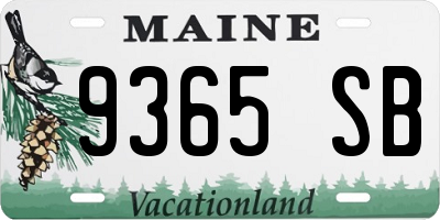 ME license plate 9365SB