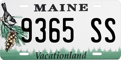 ME license plate 9365SS