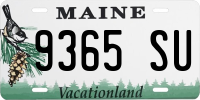 ME license plate 9365SU