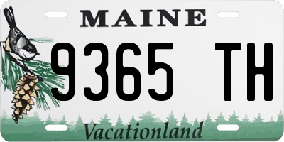 ME license plate 9365TH