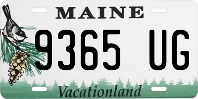 ME license plate 9365UG