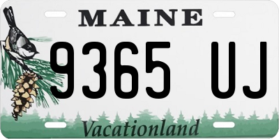 ME license plate 9365UJ
