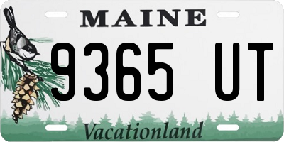ME license plate 9365UT