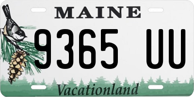 ME license plate 9365UU