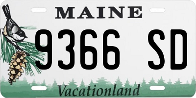 ME license plate 9366SD