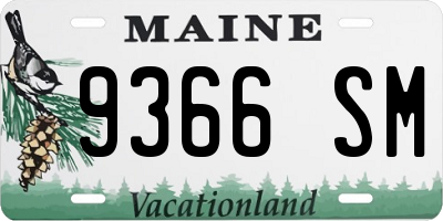 ME license plate 9366SM
