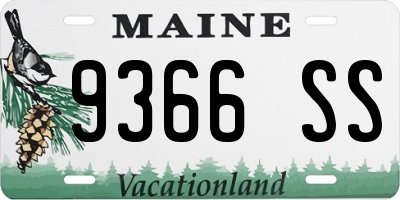 ME license plate 9366SS