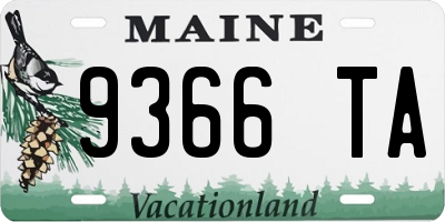 ME license plate 9366TA