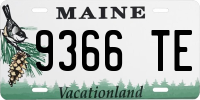ME license plate 9366TE