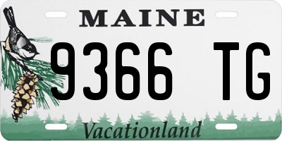 ME license plate 9366TG