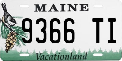 ME license plate 9366TI