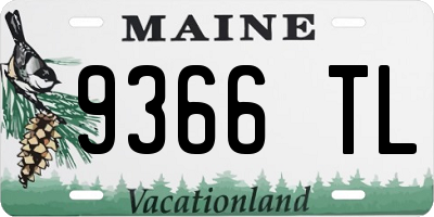 ME license plate 9366TL