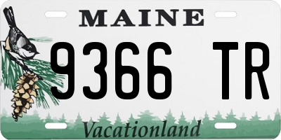 ME license plate 9366TR