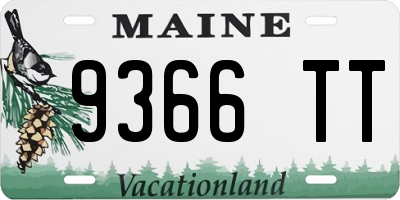 ME license plate 9366TT