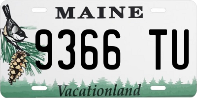ME license plate 9366TU