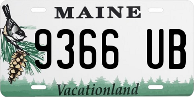 ME license plate 9366UB