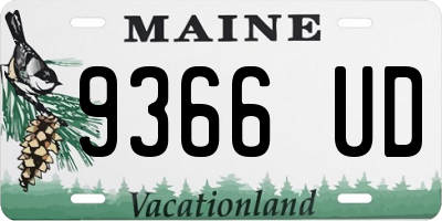 ME license plate 9366UD