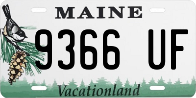 ME license plate 9366UF