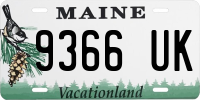 ME license plate 9366UK