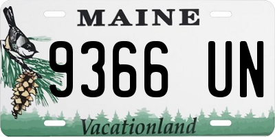 ME license plate 9366UN