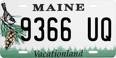 ME license plate 9366UQ