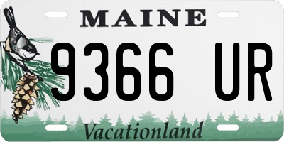 ME license plate 9366UR