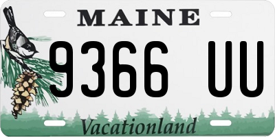 ME license plate 9366UU