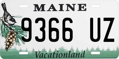 ME license plate 9366UZ