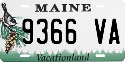ME license plate 9366VA