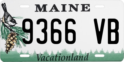 ME license plate 9366VB
