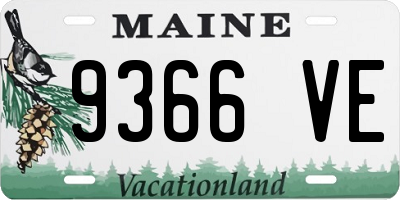 ME license plate 9366VE