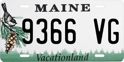 ME license plate 9366VG