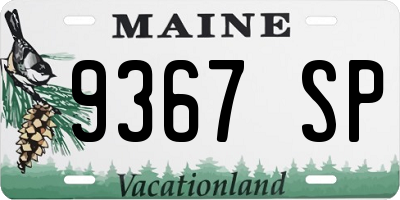 ME license plate 9367SP