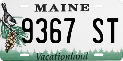 ME license plate 9367ST