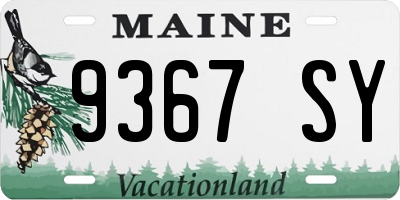 ME license plate 9367SY