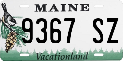 ME license plate 9367SZ