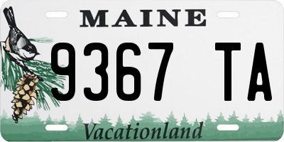 ME license plate 9367TA